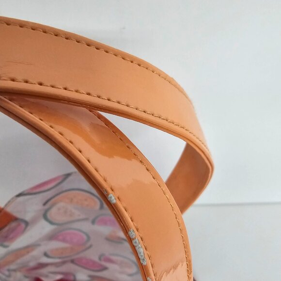 Gymboree Plastic Mini Tote Fruit Watermelon Print Clear Kidcore Twee School - Picture 7 of 9